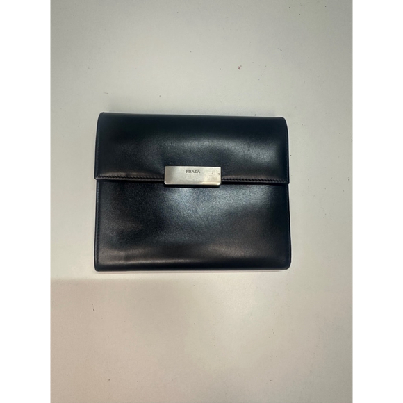 Women's Prada Black Leather Wallet Small - Picture 1 of 12